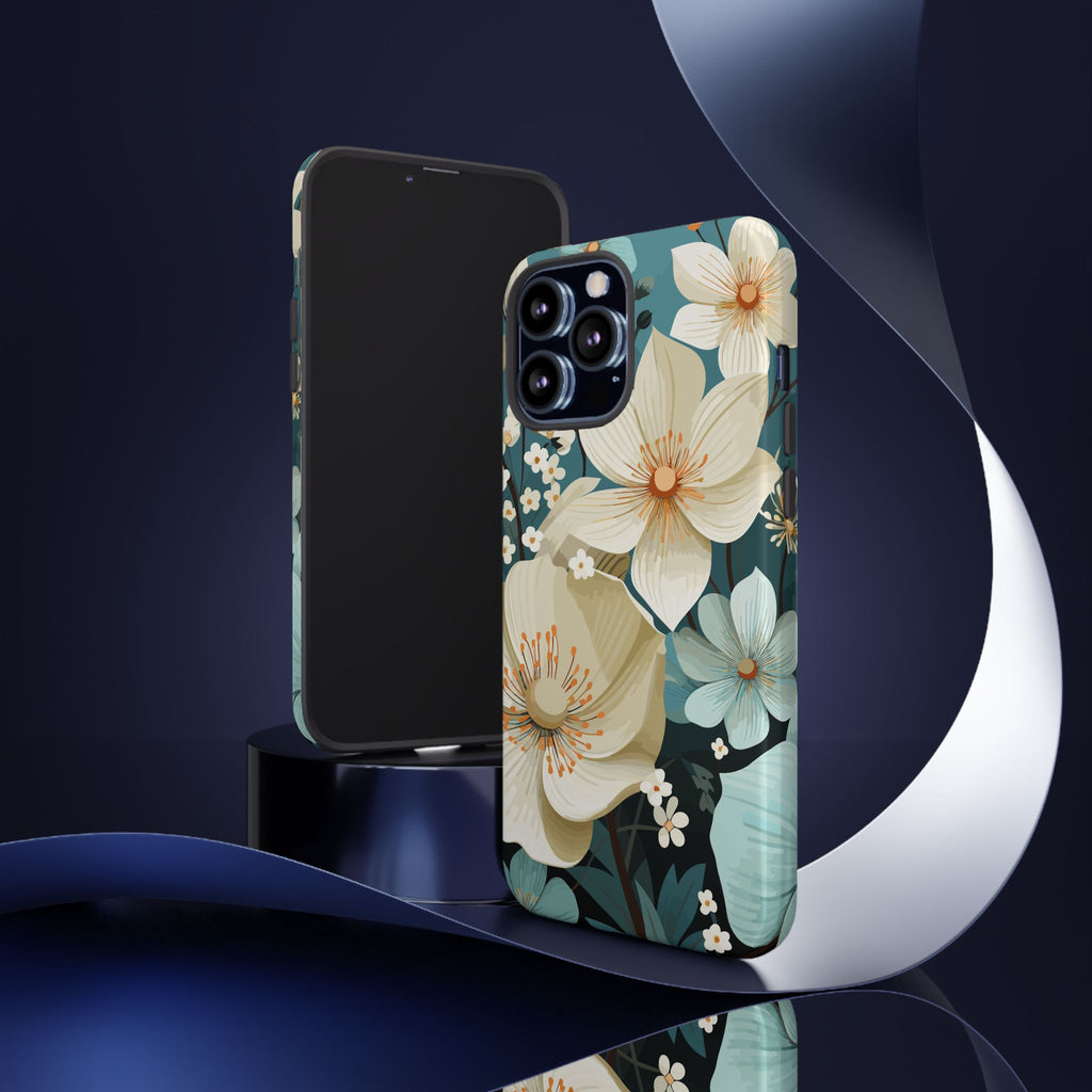 Floral Phone Case, Stylish Tough Cases with Botanical Design, Flower Print Phone Cover, Gifts for Nature Lovers, Eco-Friendly Mobile Cover