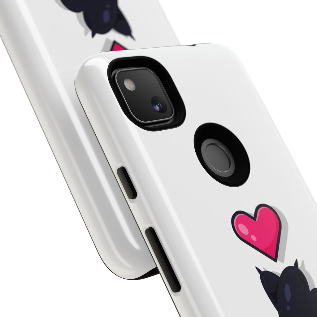 Cute Cat Love Phone Case, Tough Cell Phone Cover, Animal Lover Gifts, Pet Parent Accessories, Valentine's Day Essentials