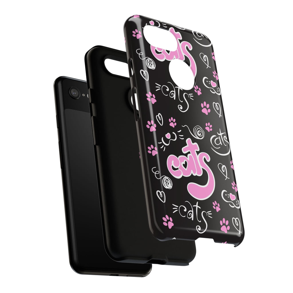 Cute Cat Print Phone Cases, Tough Cases for Cat Lovers, Pet Phone Cover, Gift for Cat Moms, Stylish Phone Accessories