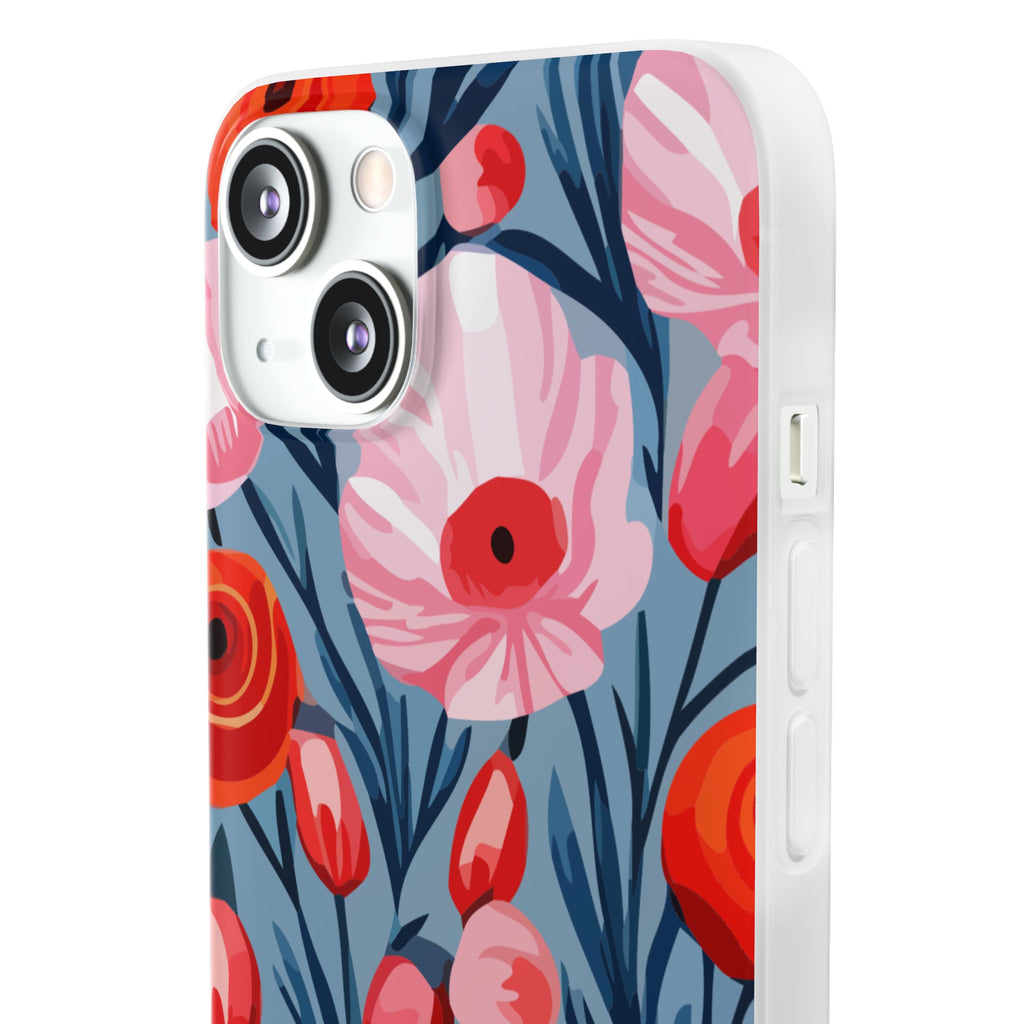 Beautiful Floral Flexi Cases for Phone, Stylish Protective Cover, Gift for Her, Phone Accessories, Floral Design