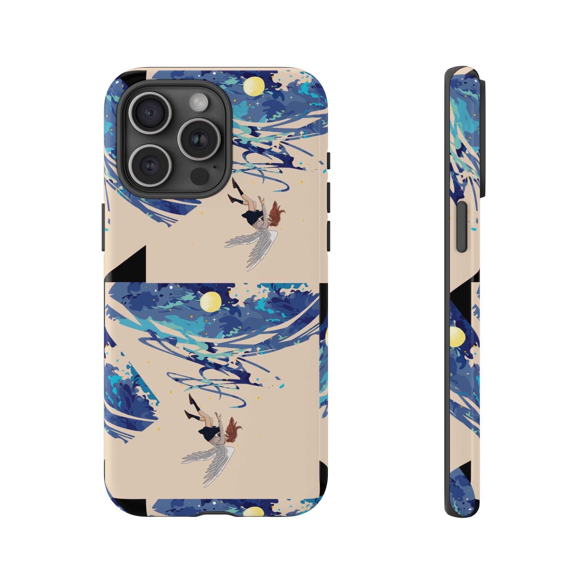 Artistic Phone Case with Abstract Design, Vivid Blue Waves and Fish, Stylish Phone Accessory, Unique Gift Idea, Trendy Tech Decor, [...]