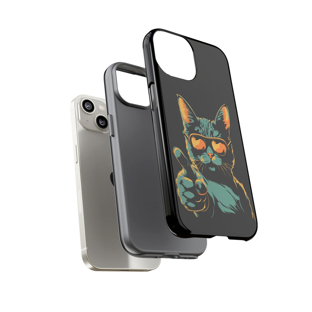 Cool Cat Phone Case, Stylish Phone Cover, Pet Lover Gift, Cute Cat Design, Fun Cat Accessories