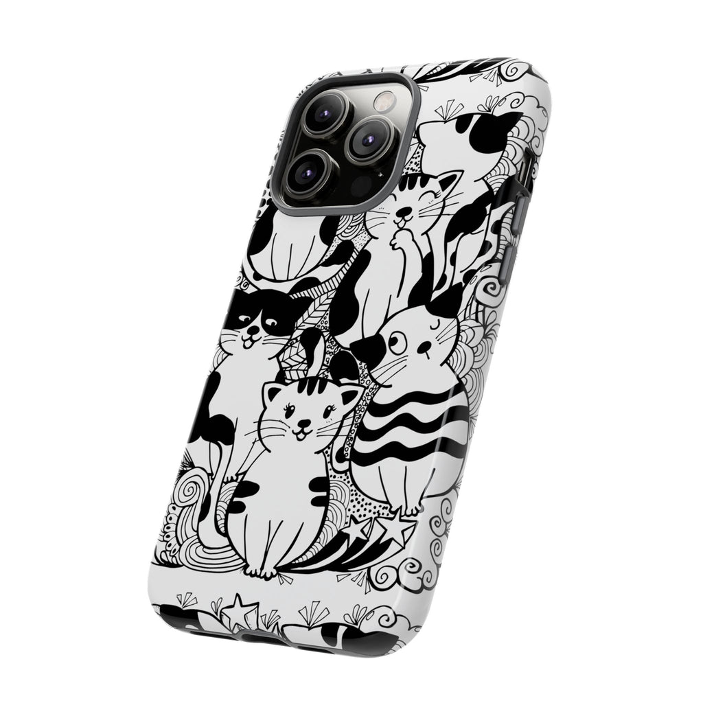 Cat-Themed Phone Case, Cute Cat Art, Pet Lover Gift, Birthday Present, Unique Cat Decor, Fun Tech Accessories, Animal Lover Case
