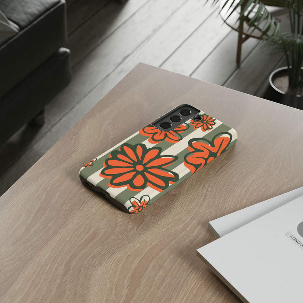Floral Tough Phone Case - Trendy Protector for Pet Lovers, Super Cute Gift, Floral Design, Stylish Phone Cover, Unique Accessory