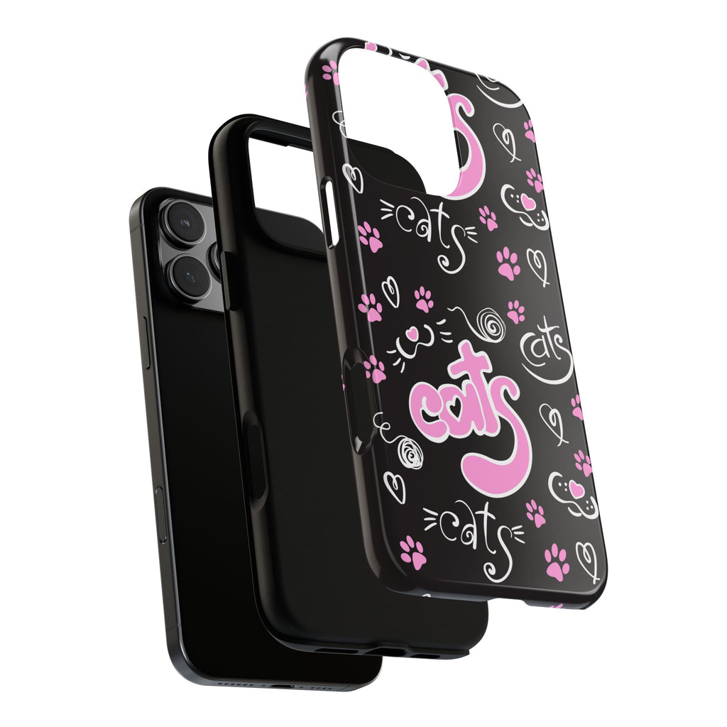 Cute Cat Print Phone Cases, Tough Cases for Cat Lovers, Pet Phone Cover, Gift for Cat Moms, Stylish Phone Accessories