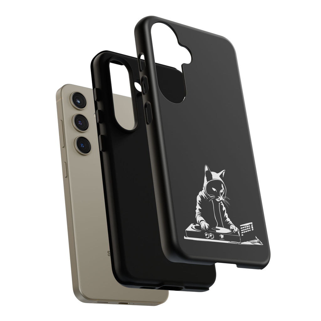 Cat DJ Phone Case | Stylish Tough Cases for Music Lovers, Gift for Cat Owners, Unique Phone Accessory, Cool Tech Gear