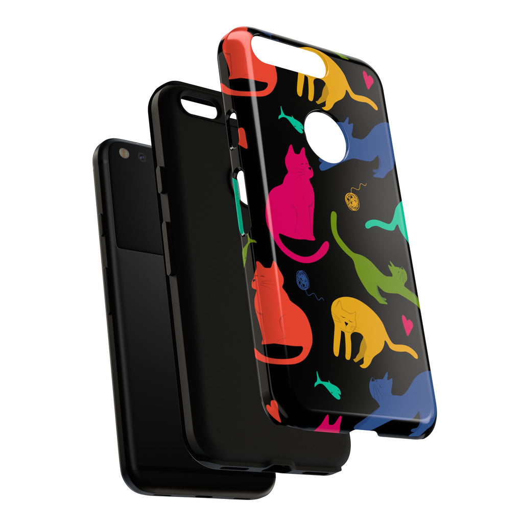 Colorful Cat Phone Case - Fun Pet Lover Accessory, Paw-some Gift for Cat Owners, Colorful Protective Cover, Cute Animal Phone [...]
