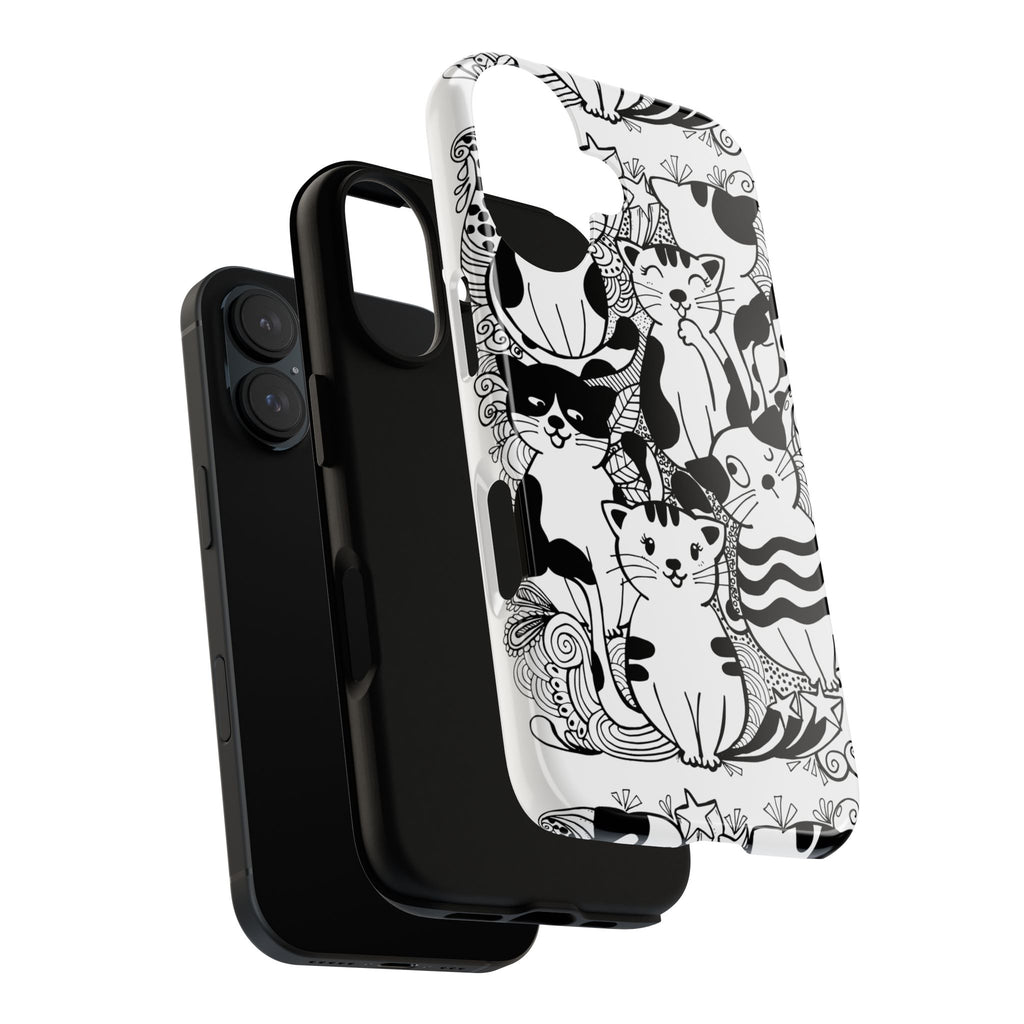 Cat-Themed Phone Case, Cute Cat Art, Pet Lover Gift, Birthday Present, Unique Cat Decor, Fun Tech Accessories, Animal Lover Case