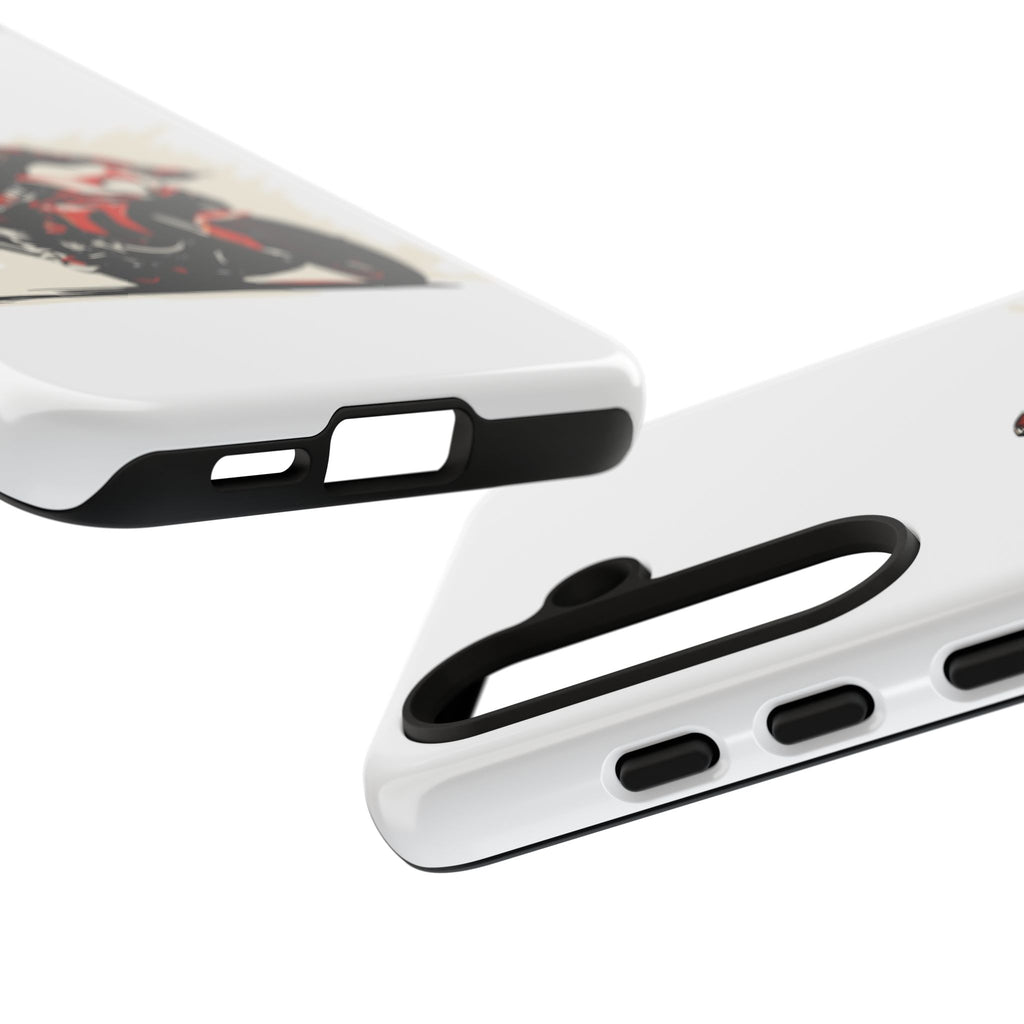 Motorcycle Phone Case, Tough Cases for Riders, Biker Accessory, Gifts for Motorcyclists, Red Bike Design