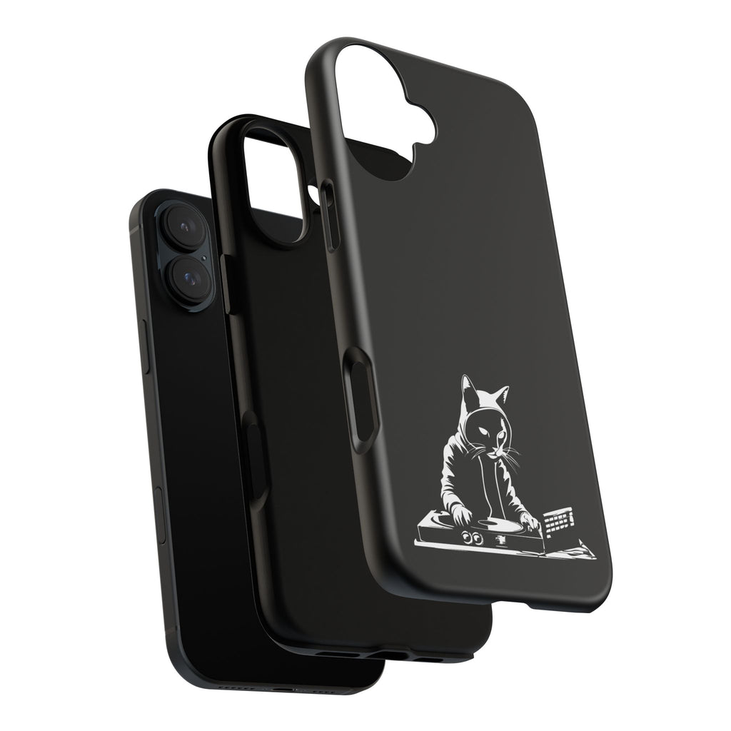 Cat DJ Phone Case | Stylish Tough Cases for Music Lovers, Gift for Cat Owners, Unique Phone Accessory, Cool Tech Gear