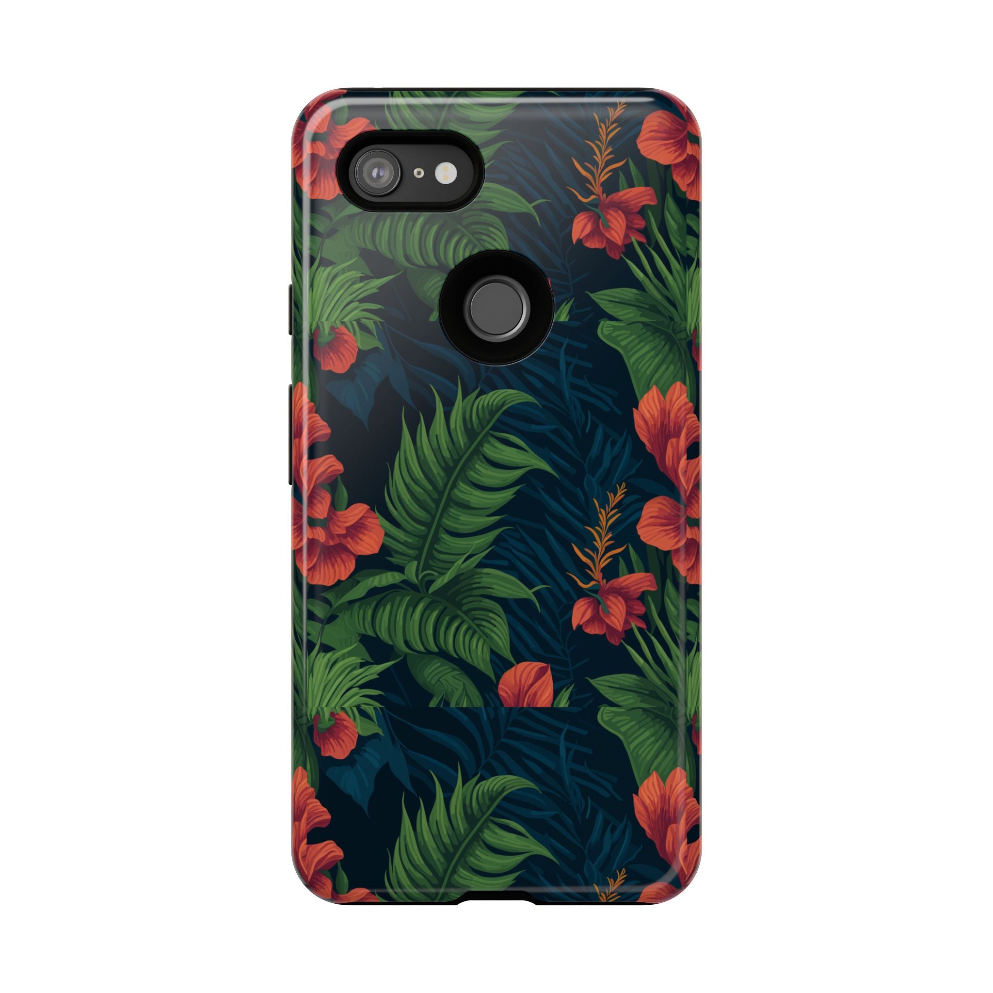 Tropical Phone Case with Floral Design, Eco-Friendly Protection for Summer Vibes, Ideal Gift for Nature Lovers, Vibrant Background