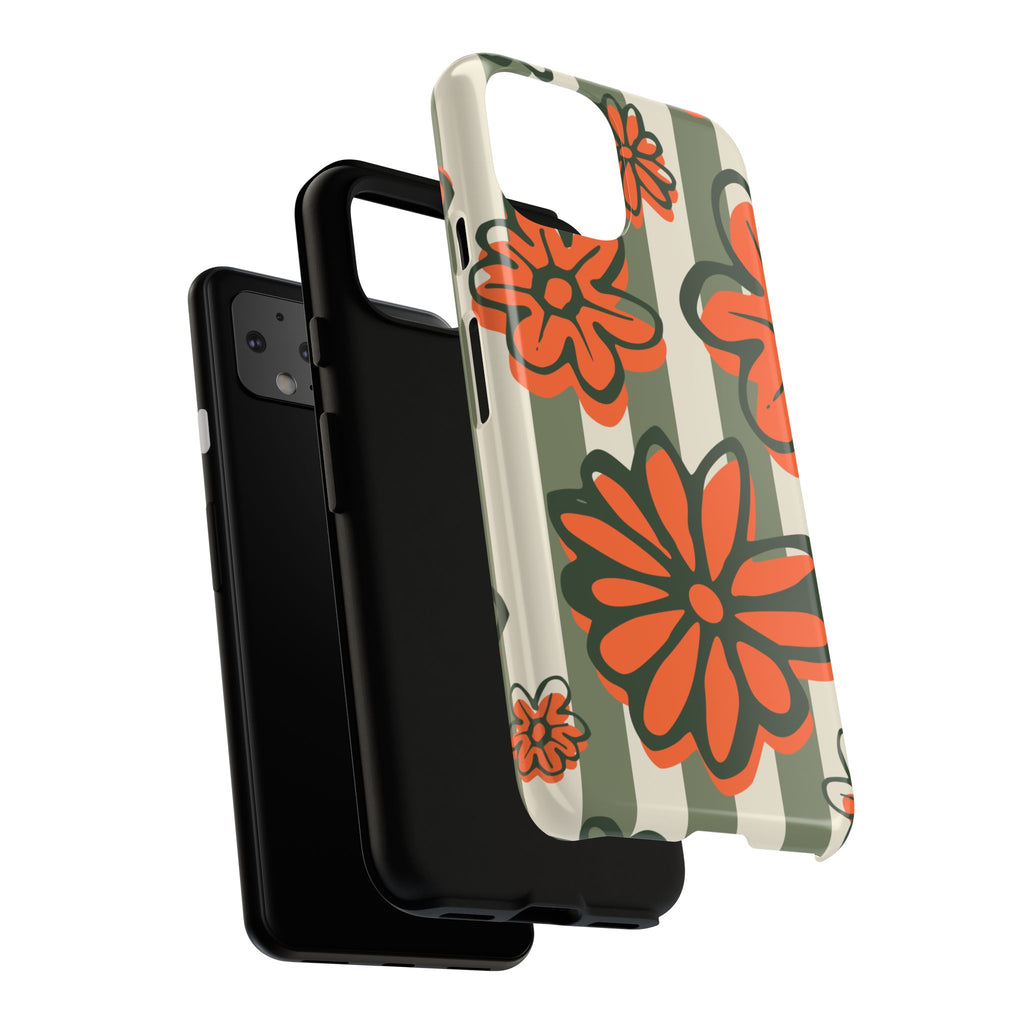 Floral Tough Phone Case - Trendy Protector for Pet Lovers, Super Cute Gift, Floral Design, Stylish Phone Cover, Unique Accessory