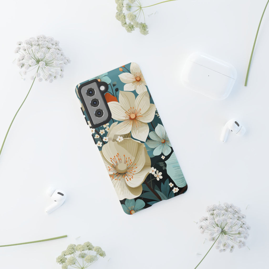 Floral Phone Case, Stylish Tough Cases with Botanical Design, Flower Print Phone Cover, Gifts for Nature Lovers, Eco-Friendly Mobile Cover