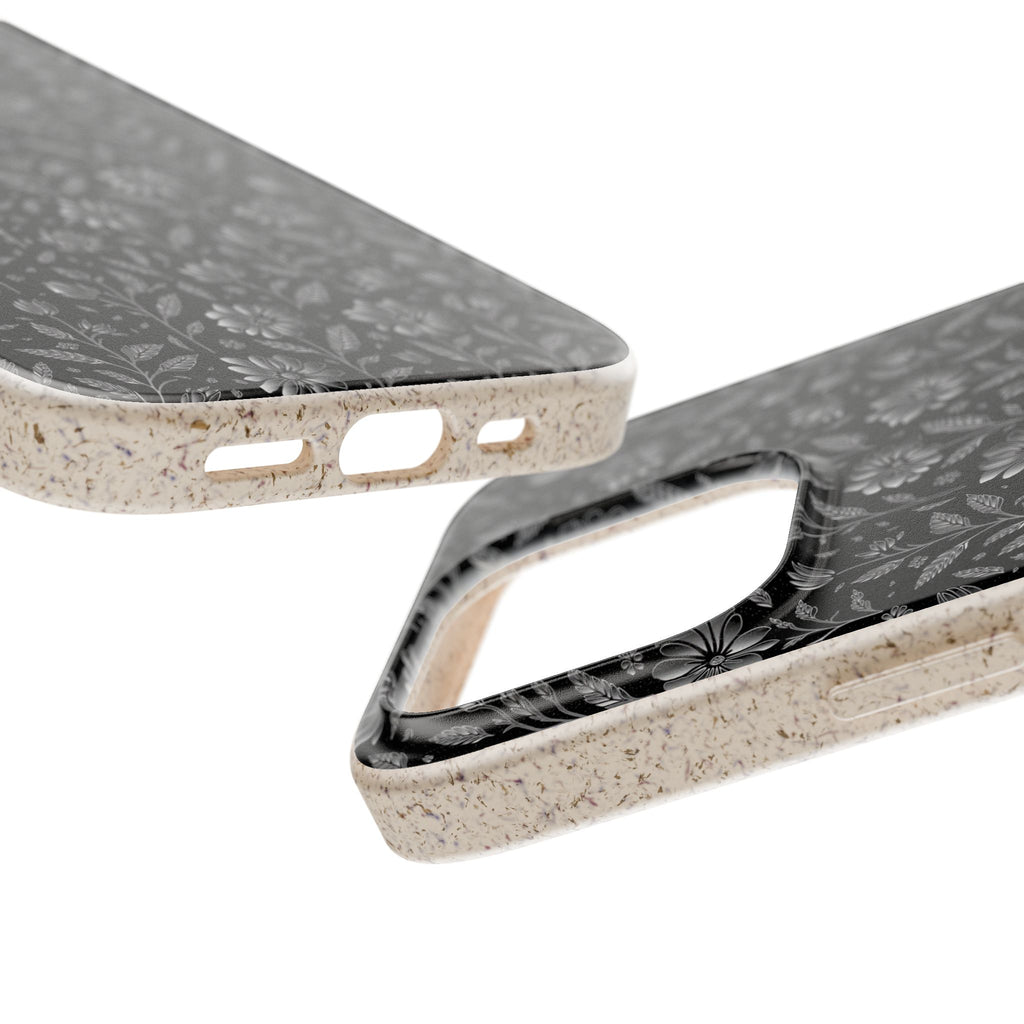 Eco-Friendly Floral Phone Case, Biodegradable iPhone Case, Sustainable Fashion Accessory, Nature Lover Gift, Eco-Conscious Phone Cover