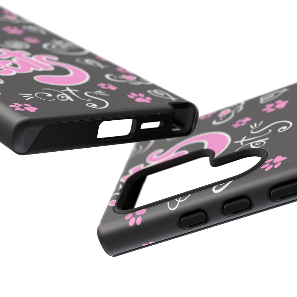 Cute Cat Print Phone Cases, Tough Cases for Cat Lovers, Pet Phone Cover, Gift for Cat Moms, Stylish Phone Accessories
