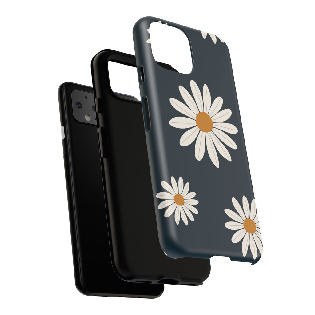Daisy Phone Case, Floral Phone Cover, Tough Phone Case, Gift for Flower Lovers, Smartphone Accessory, Spring Design