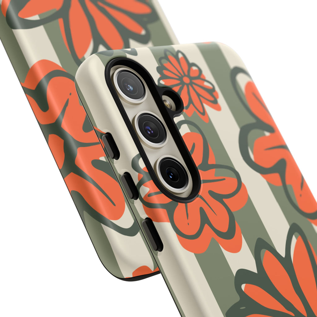 Floral Tough Phone Case - Trendy Protector for Pet Lovers, Super Cute Gift, Floral Design, Stylish Phone Cover, Unique Accessory