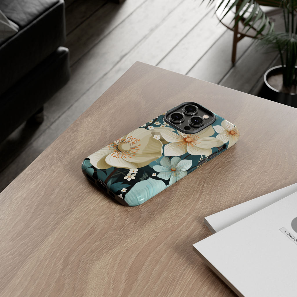 Floral Phone Case, Stylish Tough Cases with Botanical Design, Flower Print Phone Cover, Gifts for Nature Lovers, Eco-Friendly Mobile Cover