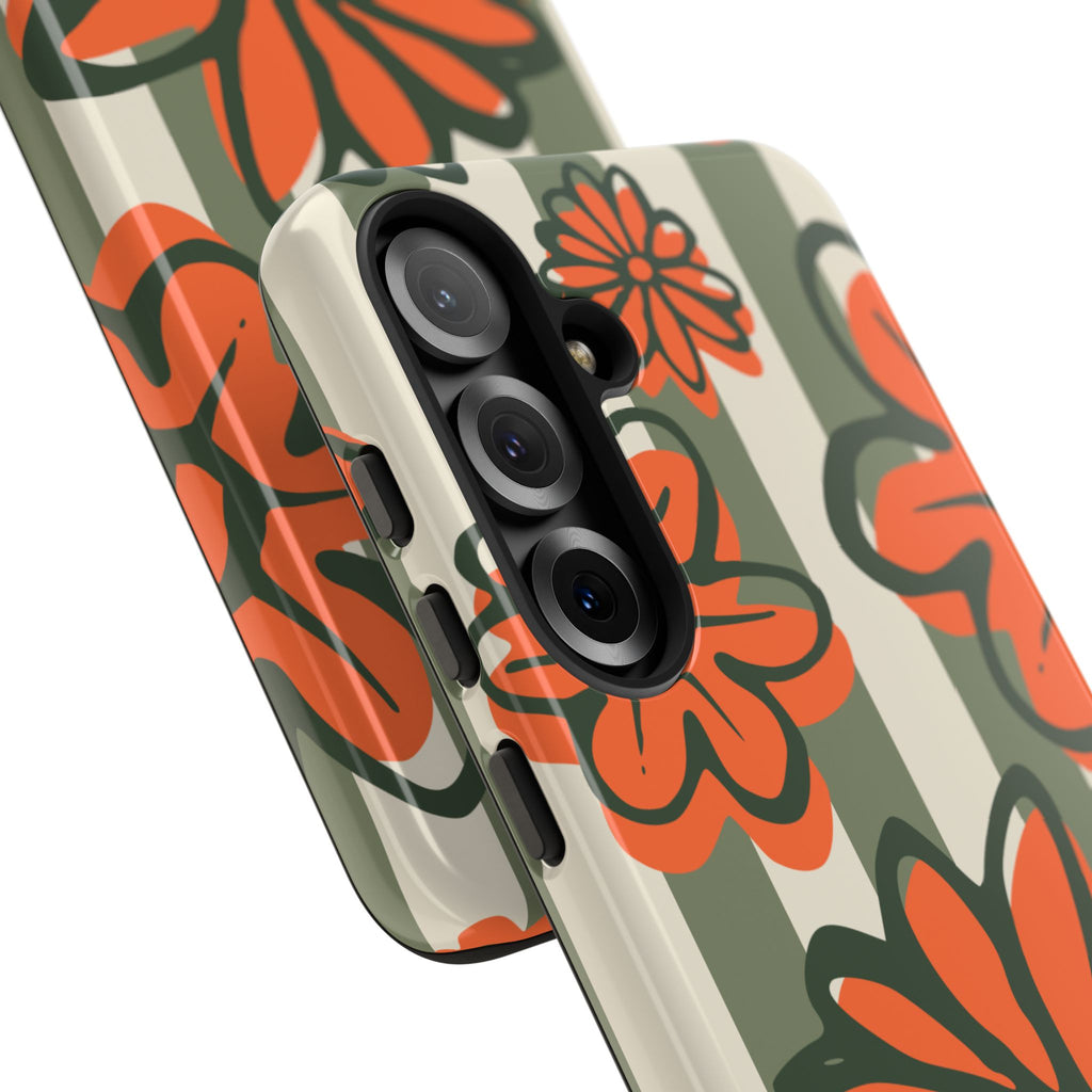 Floral Tough Phone Case - Trendy Protector for Pet Lovers, Super Cute Gift, Floral Design, Stylish Phone Cover, Unique Accessory