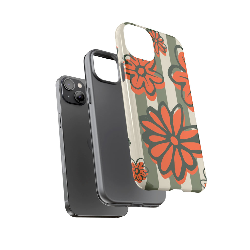 Floral Tough Phone Case - Trendy Protector for Pet Lovers, Super Cute Gift, Floral Design, Stylish Phone Cover, Unique Accessory