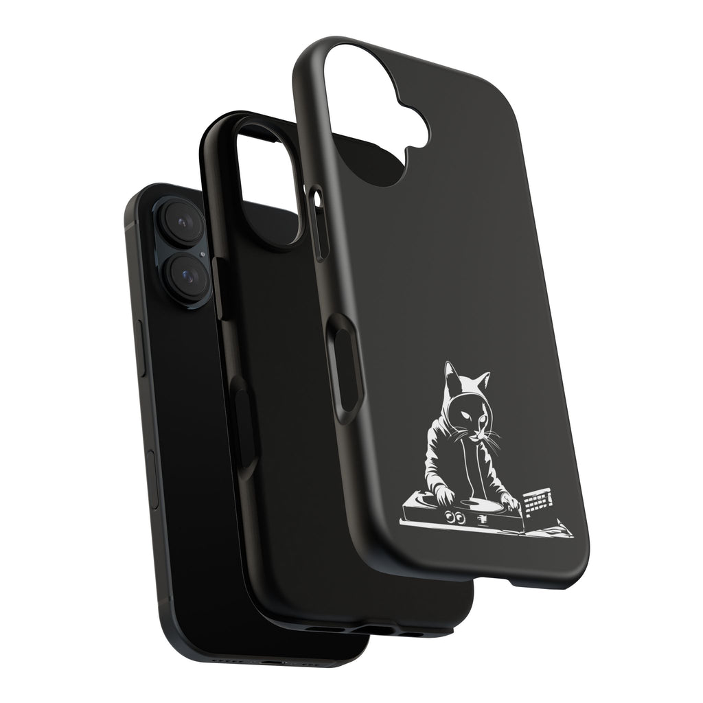 Cat DJ Phone Case | Stylish Tough Cases for Music Lovers, Gift for Cat Owners, Unique Phone Accessory, Cool Tech Gear