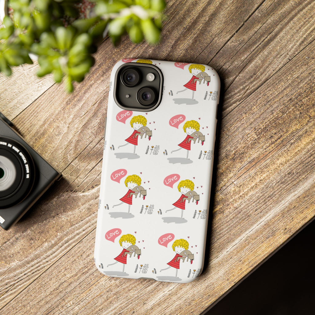 Love-Themed Phone Case | Cute Pet Lover Accessory, Perfect Gift for Birthdays, Anniversaries, Animal Lovers, Valentine's Day