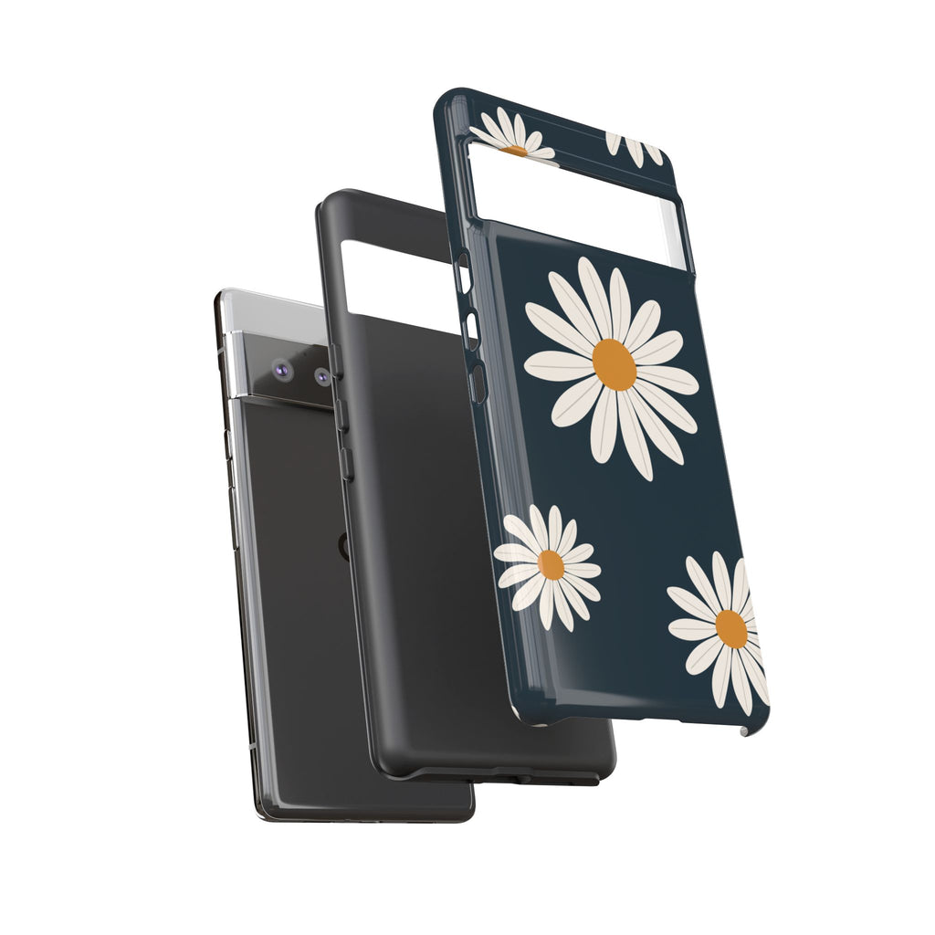 Daisy Phone Case, Floral Phone Cover, Tough Phone Case, Gift for Flower Lovers, Smartphone Accessory, Spring Design