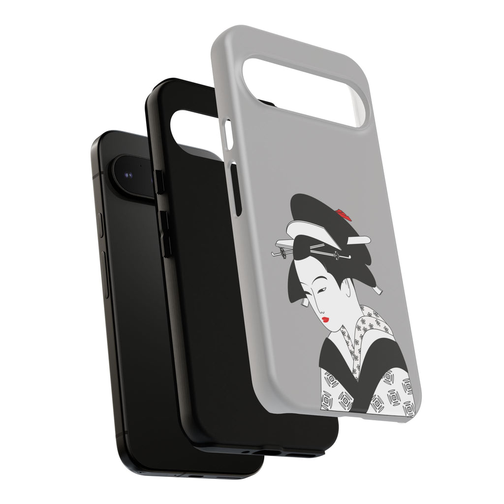 Stylish Phone Case with Japanese Geisha Design, Tough Phone Case, Cute Phone Cover, Japanese Art, Ethnic Style