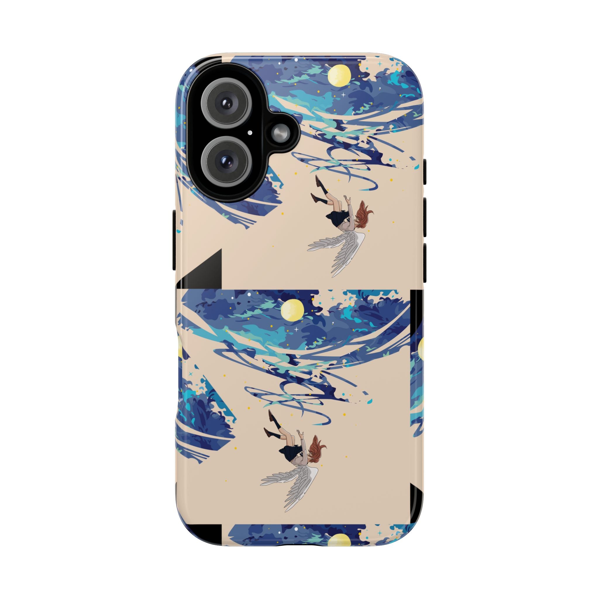 Artistic Phone Case with Abstract Design, Vivid Blue Waves and Fish, Stylish Phone Accessory, Unique Gift Idea, Trendy Tech Decor, [...]
