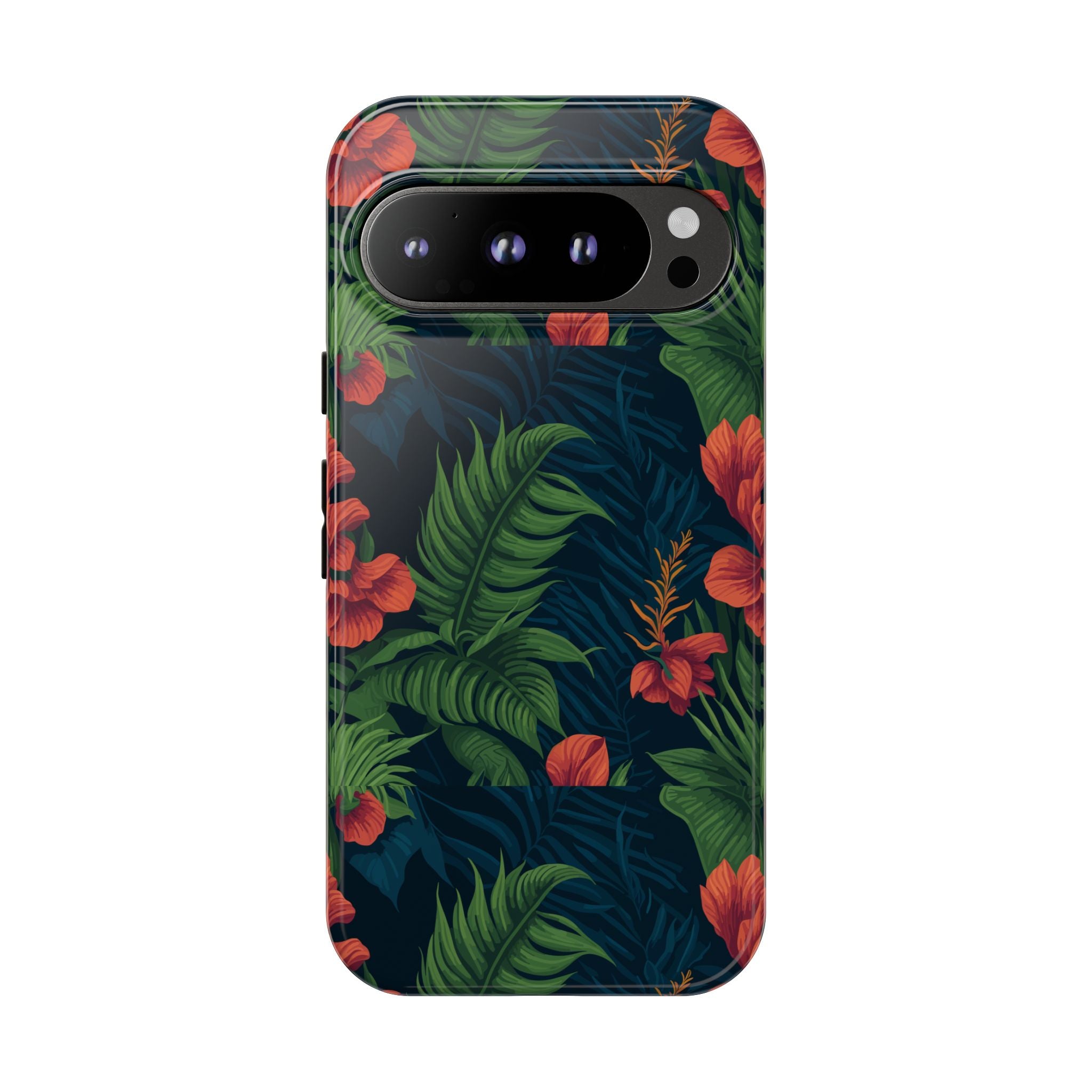 Tropical Phone Case with Floral Design, Eco-Friendly Protection for Summer Vibes, Ideal Gift for Nature Lovers, Vibrant Background