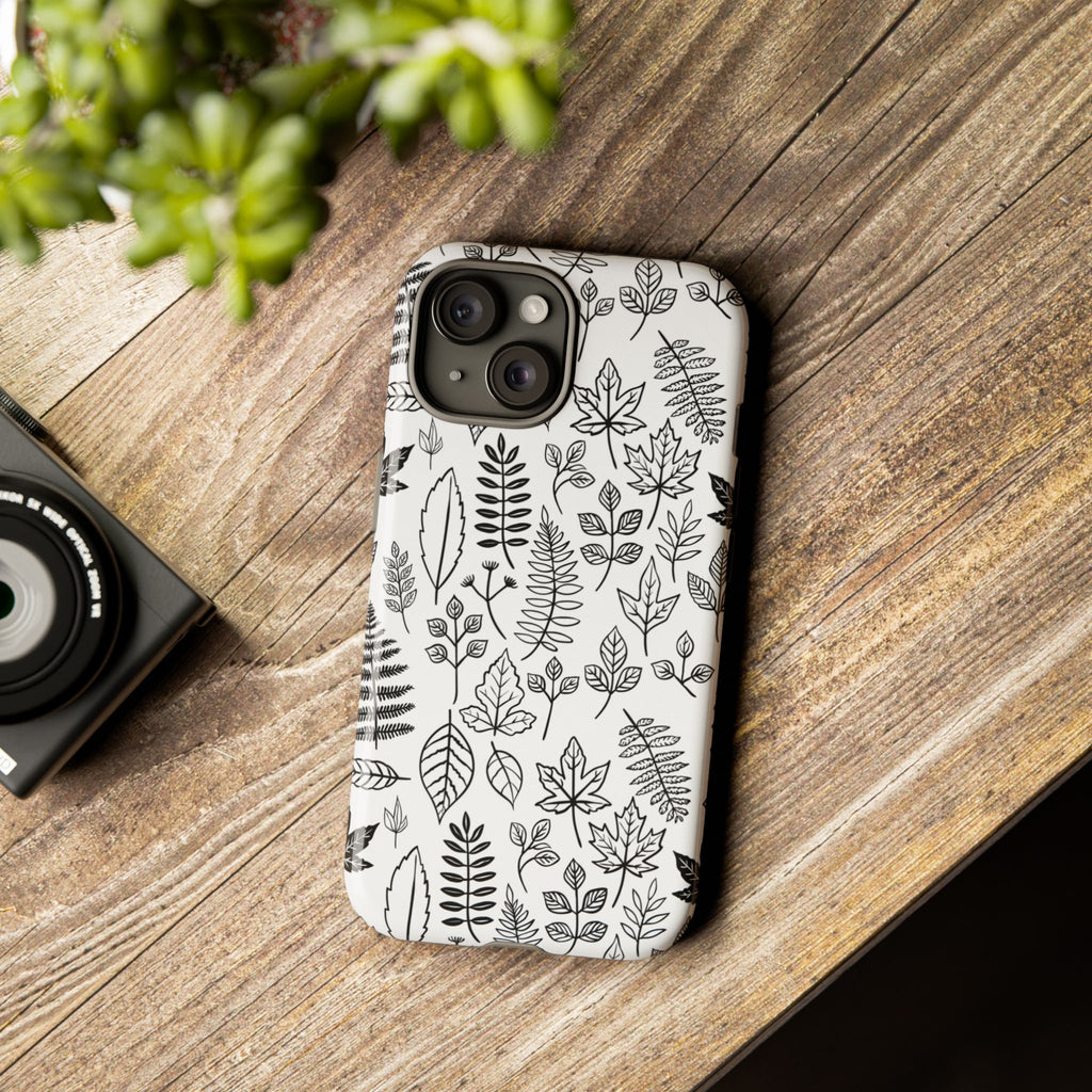 Stylish Phone Case for Nature Lovers, Botanical Design, Gift for Her, Fall Accessories, Customizable Tech Gear