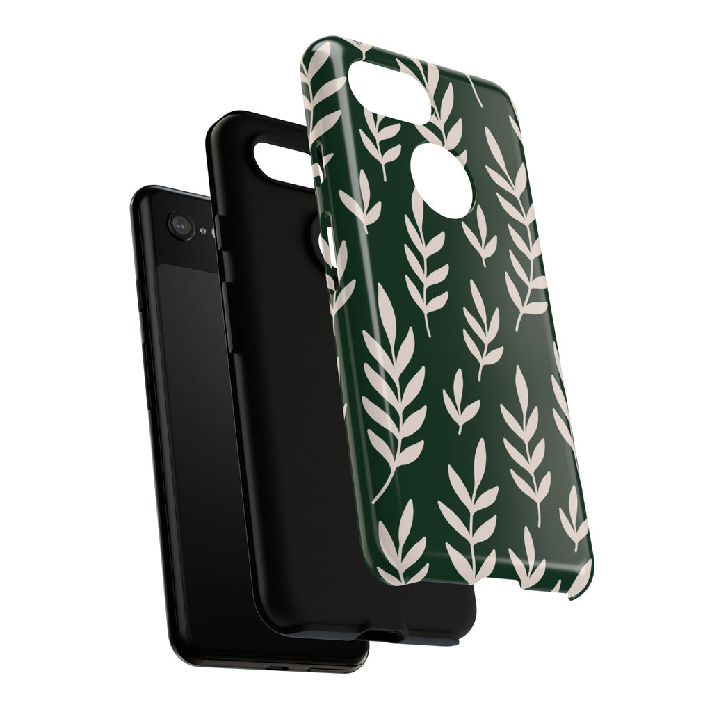 Leafy Phone Case, Tough Cases for Nature Lovers, Green Leaf Design, Eco-Friendly, Stylish Mobile Cover, Gift for Her