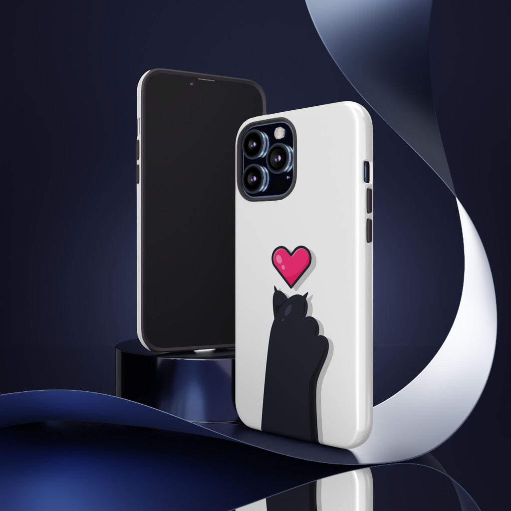 Cute Cat Love Phone Case, Tough Cell Phone Cover, Animal Lover Gifts, Pet Parent Accessories, Valentine's Day Essentials