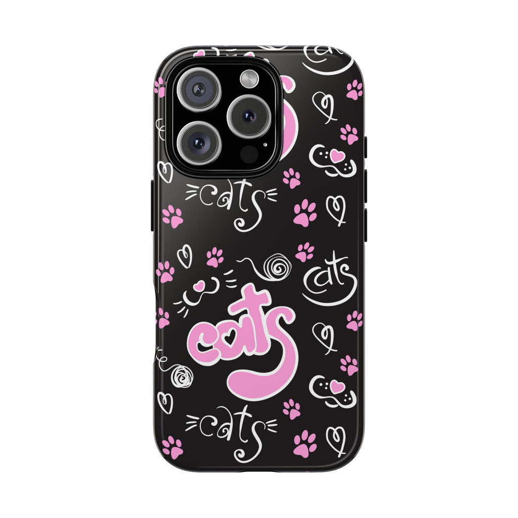 Cute Cat Print Phone Cases, Tough Cases for Cat Lovers, Pet Phone Cover, Gift for Cat Moms, Stylish Phone Accessories