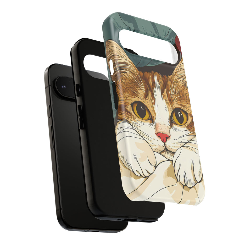 Cute Cat Phone Case - Ideal for Cat Lovers, Pet Owners, Birthday Gifts, Smartphone Accessories, Funny Pet Humor