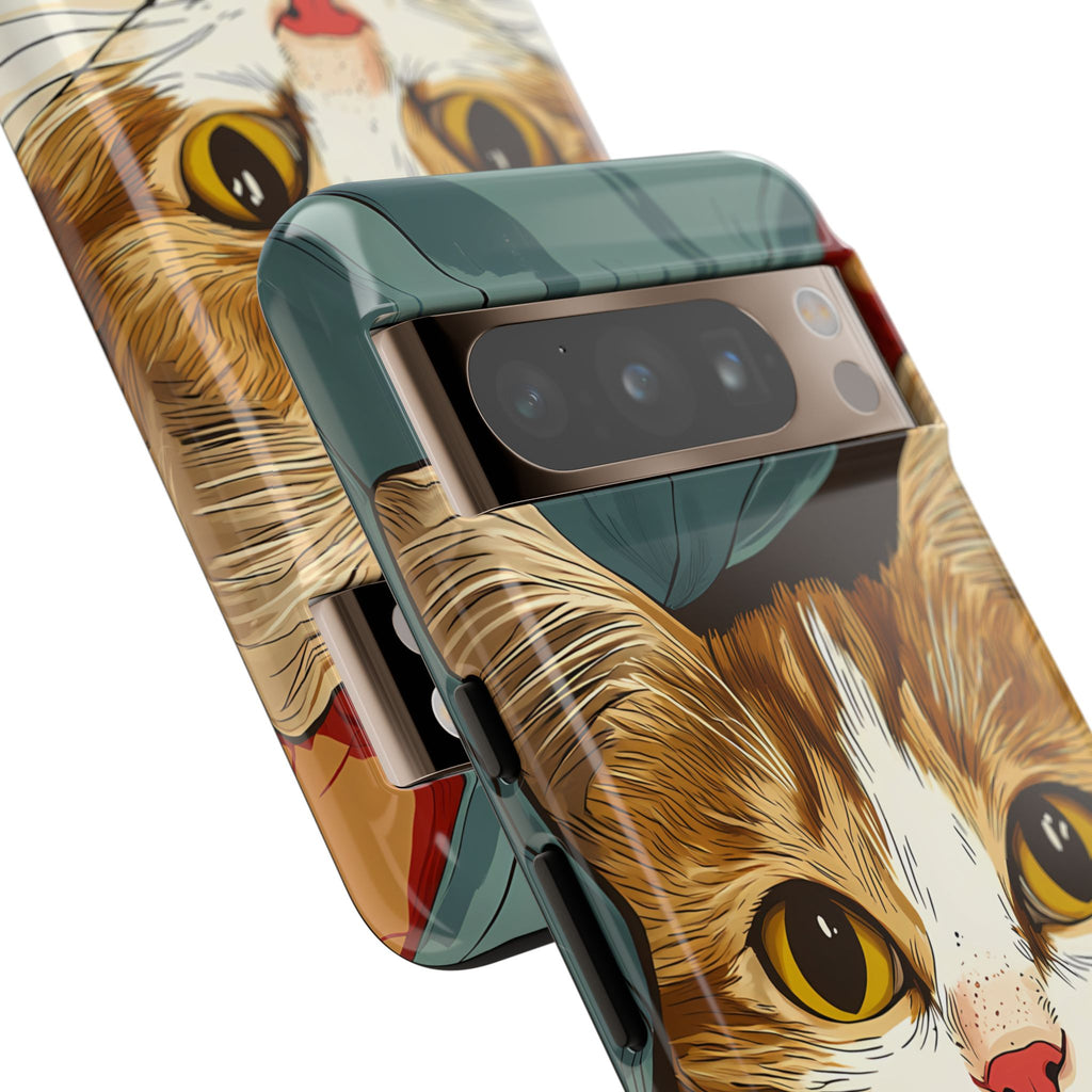 Cute Cat Phone Case - Ideal for Cat Lovers, Pet Owners, Birthday Gifts, Smartphone Accessories, Funny Pet Humor
