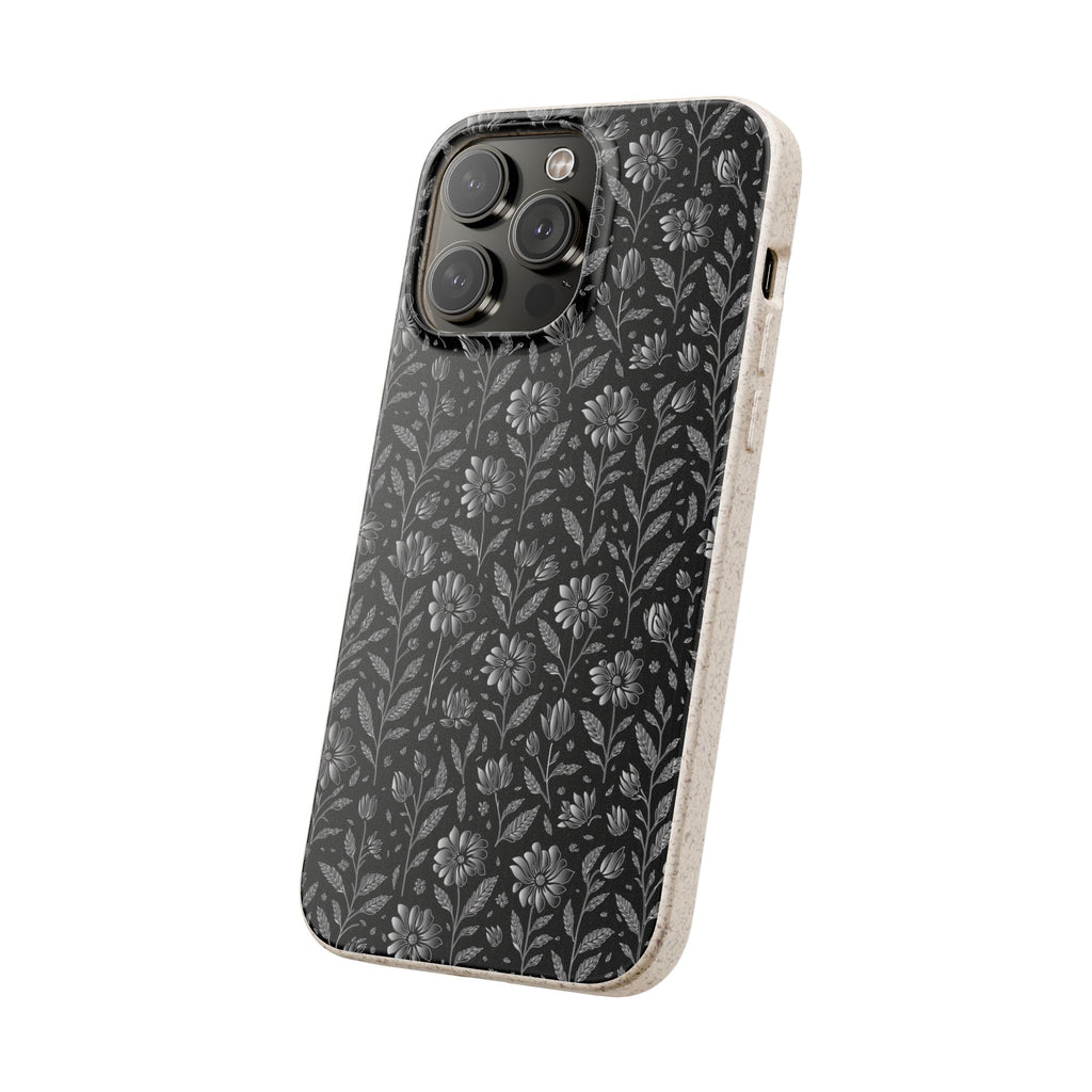 Eco-Friendly Floral Phone Case, Biodegradable iPhone Case, Sustainable Fashion Accessory, Nature Lover Gift, Eco-Conscious Phone Cover
