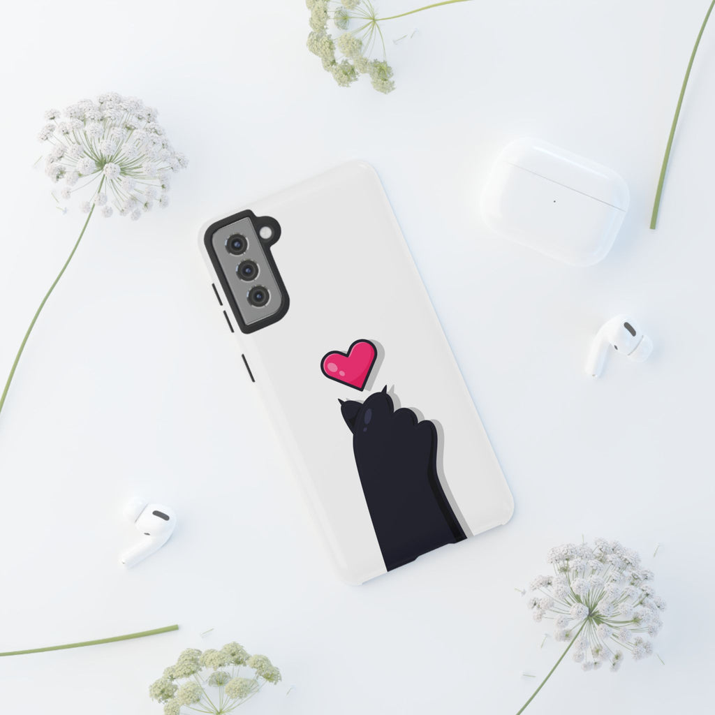 Cute Cat Love Phone Case, Tough Cell Phone Cover, Animal Lover Gifts, Pet Parent Accessories, Valentine's Day Essentials