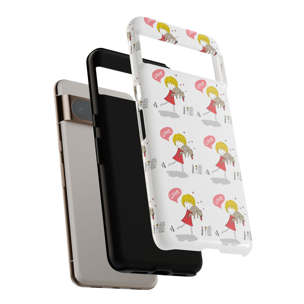 Love-Themed Phone Case | Cute Pet Lover Accessory, Perfect Gift for Birthdays, Anniversaries, Animal Lovers, Valentine's Day