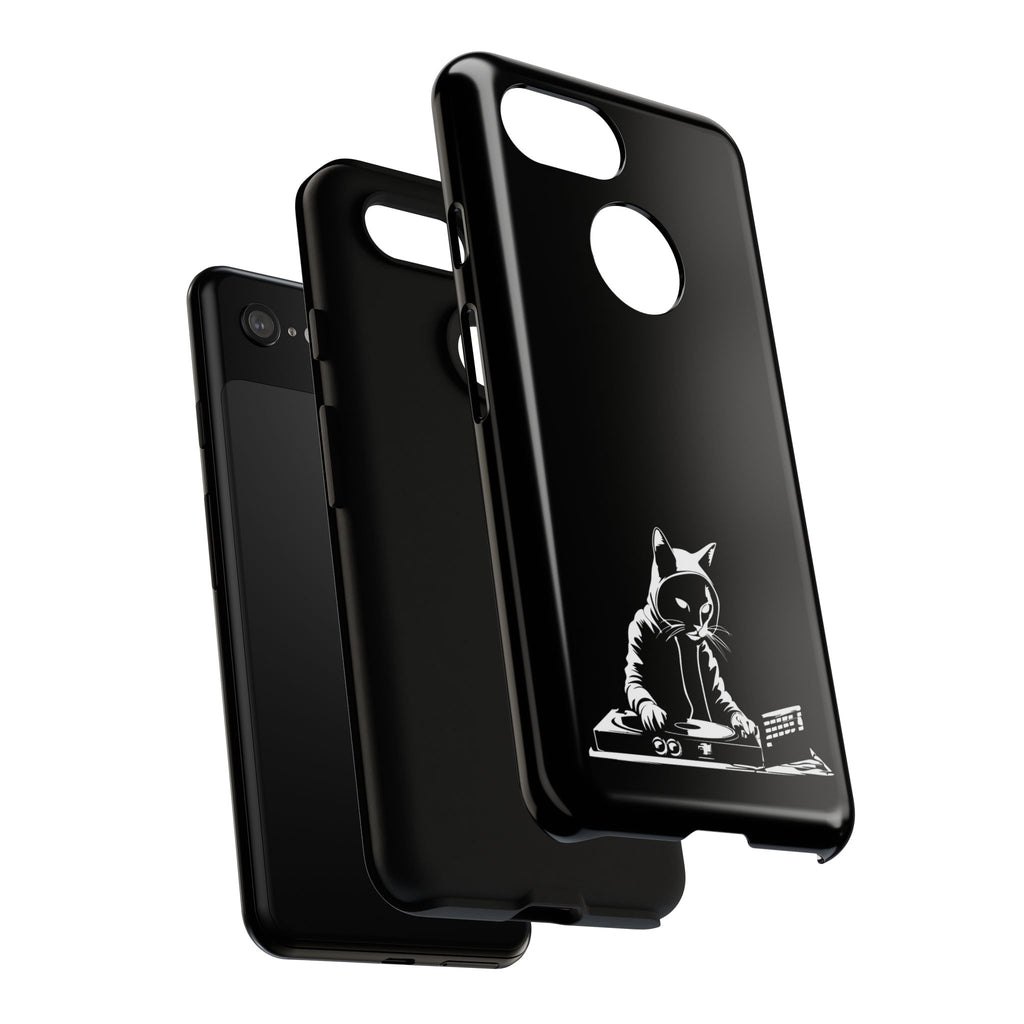 Cat DJ Phone Case | Stylish Tough Cases for Music Lovers, Gift for Cat Owners, Unique Phone Accessory, Cool Tech Gear