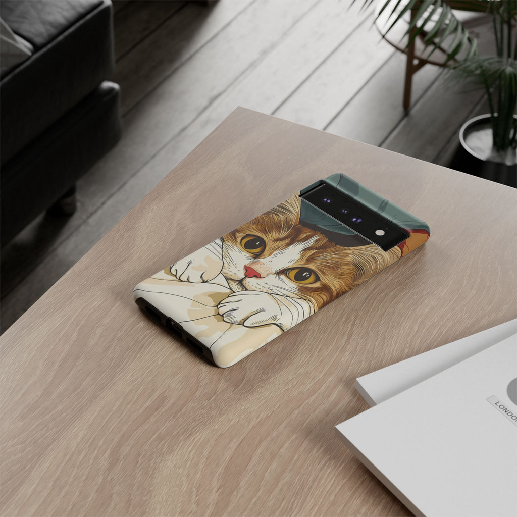 Cute Cat Phone Case - Ideal for Cat Lovers, Pet Owners, Birthday Gifts, Smartphone Accessories, Funny Pet Humor