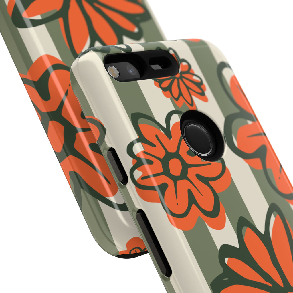 Floral Tough Phone Case - Trendy Protector for Pet Lovers, Super Cute Gift, Floral Design, Stylish Phone Cover, Unique Accessory