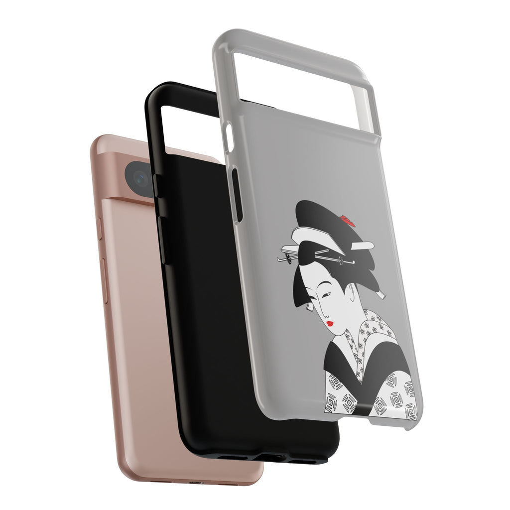 Stylish Phone Case with Japanese Geisha Design, Tough Phone Case, Cute Phone Cover, Japanese Art, Ethnic Style