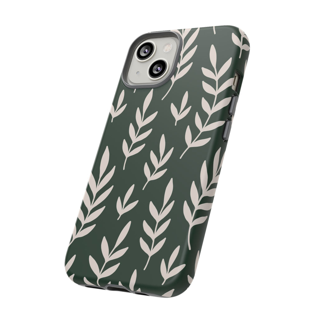 Leafy Phone Case, Tough Cases for Nature Lovers, Green Leaf Design, Eco-Friendly, Stylish Mobile Cover, Gift for Her
