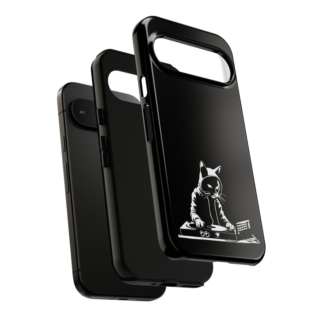 Cat DJ Phone Case | Stylish Tough Cases for Music Lovers, Gift for Cat Owners, Unique Phone Accessory, Cool Tech Gear