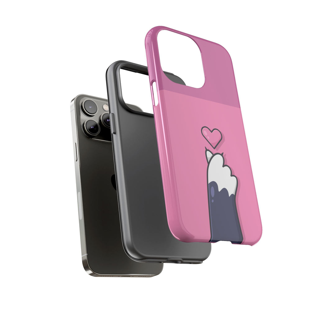 Cute Cat Paw Phone Case, Playful Pet Lover Gift, Animal Print Phone Cover, Heart Design Case, Fun Feminine Case, Kawaii Style
