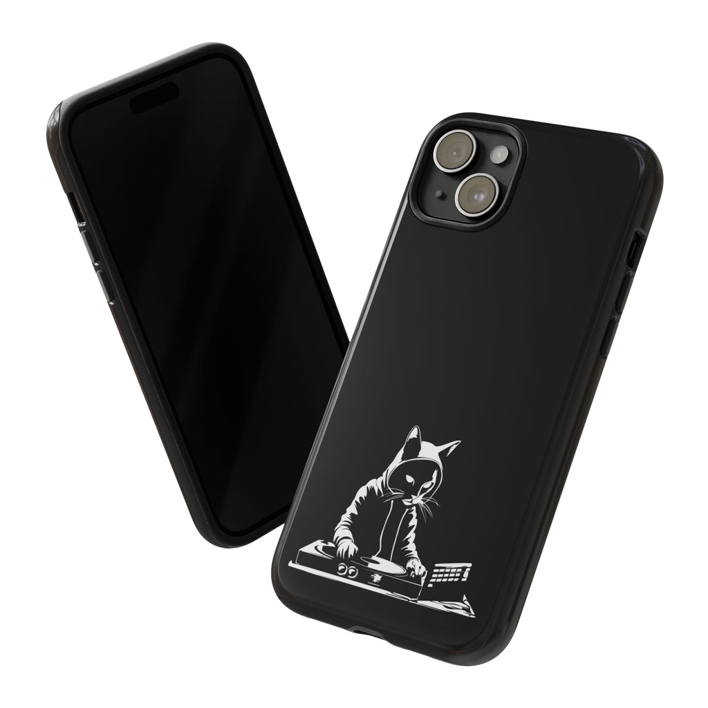 Cat DJ Phone Case | Stylish Tough Cases for Music Lovers, Gift for Cat Owners, Unique Phone Accessory, Cool Tech Gear