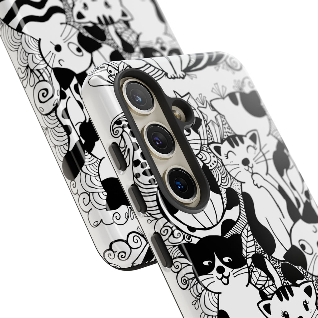 Cat-Themed Phone Case, Cute Cat Art, Pet Lover Gift, Birthday Present, Unique Cat Decor, Fun Tech Accessories, Animal Lover Case