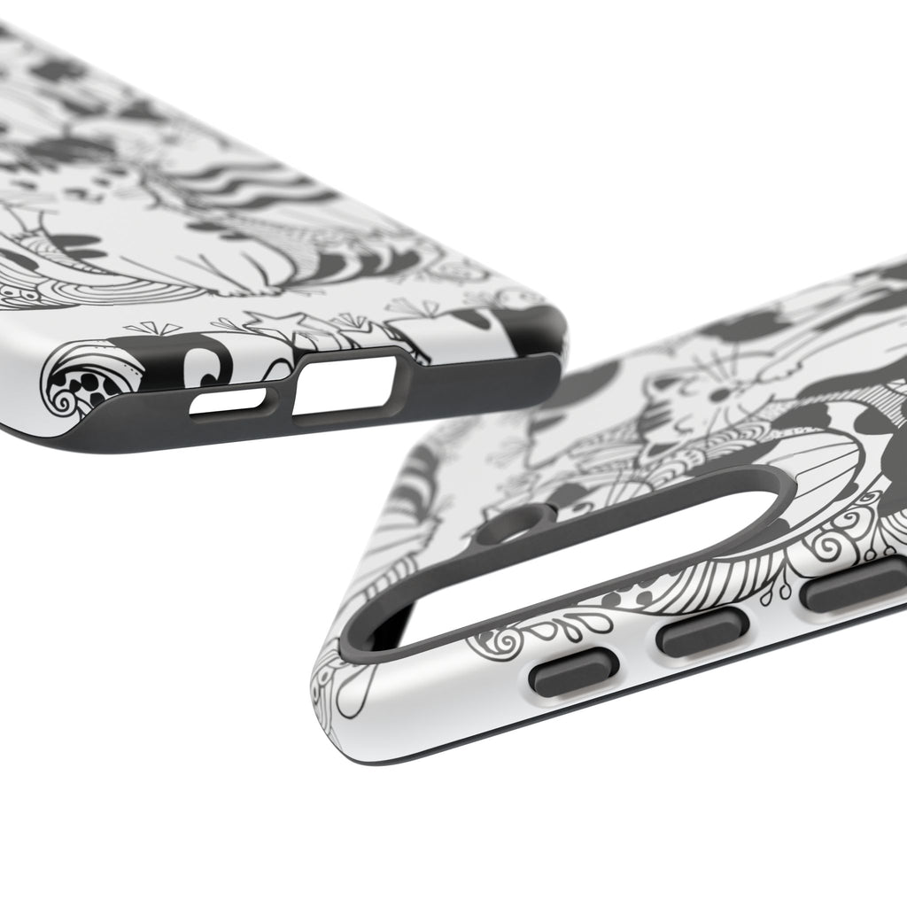 Cat-Themed Phone Case, Cute Cat Art, Pet Lover Gift, Birthday Present, Unique Cat Decor, Fun Tech Accessories, Animal Lover Case
