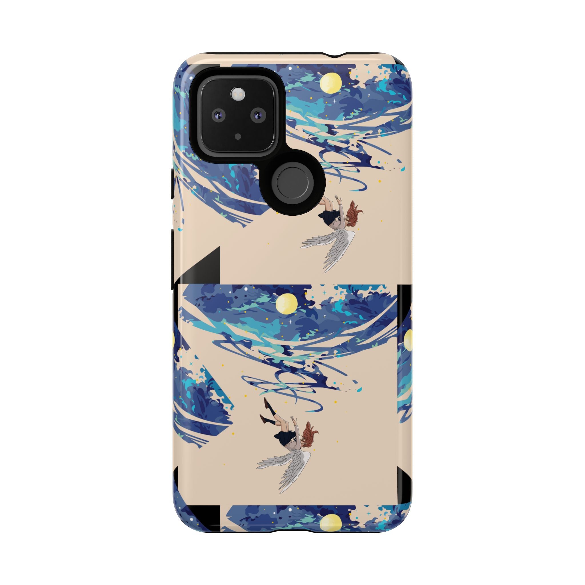 Artistic Phone Case with Abstract Design, Vivid Blue Waves and Fish, Stylish Phone Accessory, Unique Gift Idea, Trendy Tech Decor, [...]